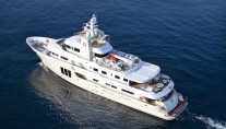 Birds view of the E&E expediotion yacht by Cizgi Yachts 
